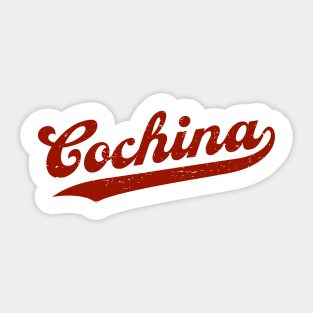 Cochina - Red design Sticker